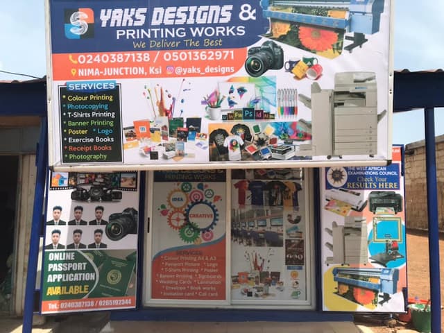 YAKS DESIGNS AND PRINTING WORKS